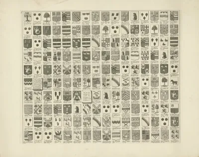 Wapenkaart met de wapens en namen van de Heren Veertigen van Delft, 3
