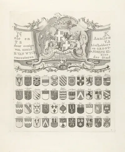 Wapenkaart van oude geslachten van Utrecht, blad middenboven