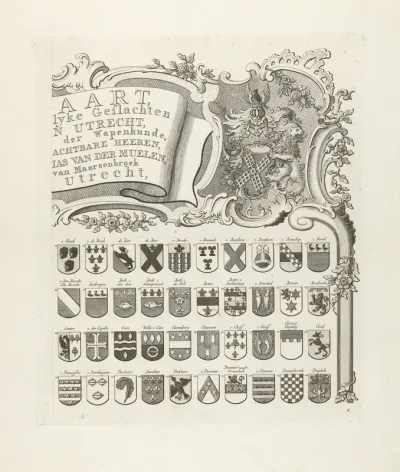 Wapenkaart van oude geslachten van Utrecht, blad rechtsboven