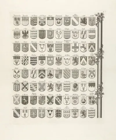 Wapenkaart van oude geslachten van Utrecht, blad rechtsmidden