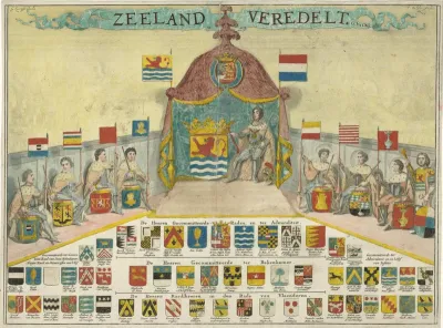 Wapens en namen van de Gecommitteerde Raden van Zeeland en de steden van Zeeland
