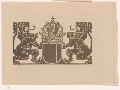 Wapenschild met twee leeuwen
