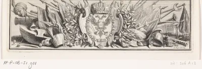 Wapenschild van keizer Karel VI en wapentuig