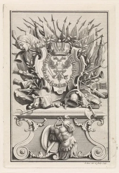 Wapentrofee met wapenschild van Habsburg