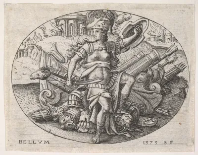 War: Bellona sits on a trophy of arms (La Guerre: Bellone assise sur un trophée d'armes)