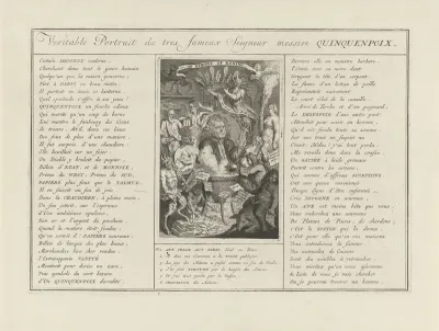 Ware afbeelding van de heer Quinquempoix, 1720