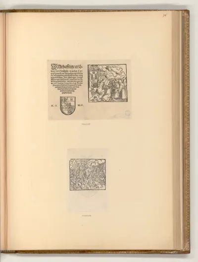 Warhafftige erzölung der Geschicht/was sich Herzog Heynrich von Braunschweig zugetragen; Wappen und  historisches Ereignis