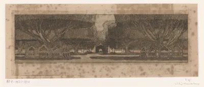 Waringinbomen in de tuin van het paleis van de sultan in Jogyakarta