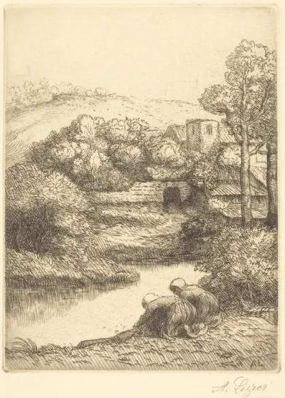 Wash-house, called "The Washerwomen" (Le lavoir, dite "Les Laveuses")