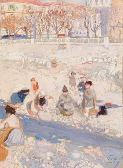 Washerwomen, a Motif from Nice