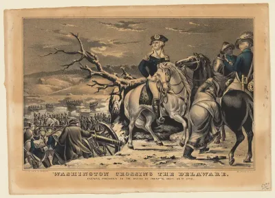 Washington Crossing the Delaware–Evening Previous to the Battle of Trenton, December 25th, 1776