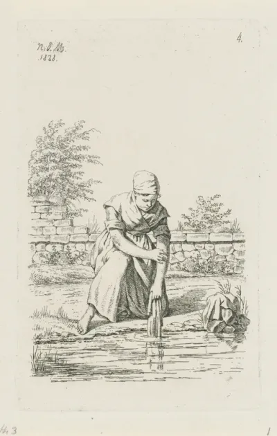 Wassende vrouw uit Henegouwen