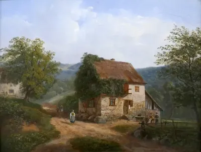Wasserbourg, l'entrée du village
