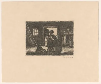 Wasvrouw in interieur