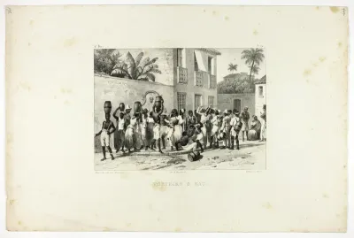 Water Carriers, plate 14 from Customs and traditions of the Negroes, volume 4 of Voyage pittoresque dans le Brésil