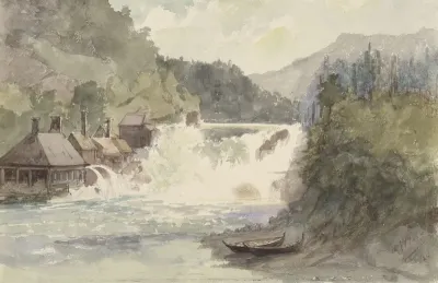 Water Fall and Factory