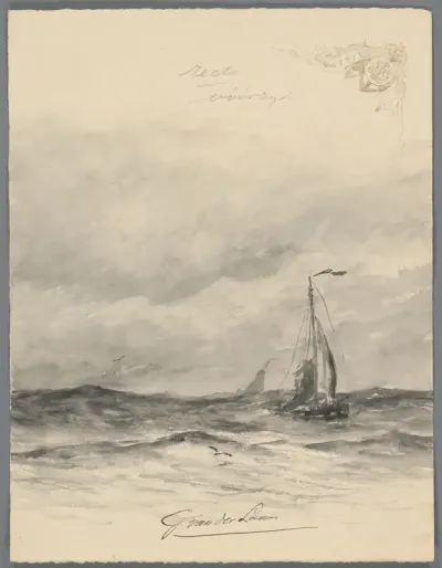 Water met zeilschepen
