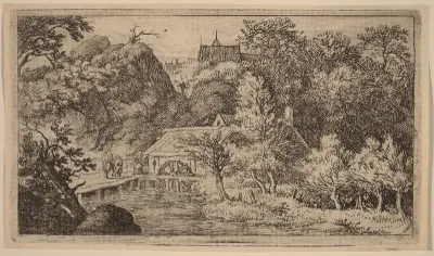 Water Mill at the Foot of a Mountain