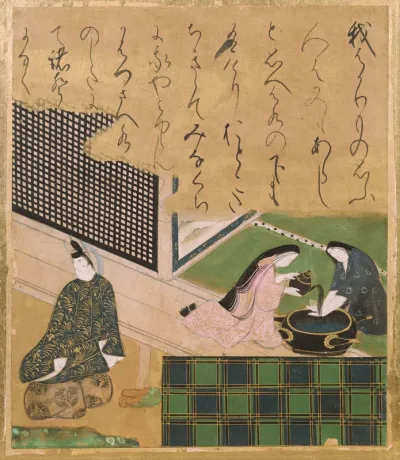 Water mirror, a scene from the "Tales of Ise"
