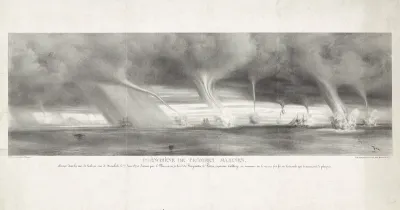 Waterhozen op zee bij Sicilië, 1827
