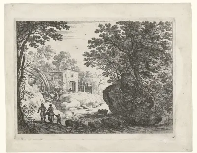 Watermolen aan landweg
