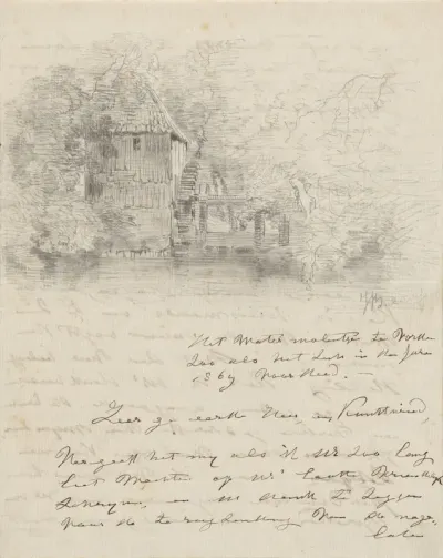 Watermolen te Vorden, op een brief aan Carel Vosmaer