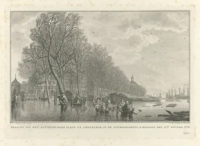 Watersnood op het Kattenburgerplein te Amsterdam, 1775