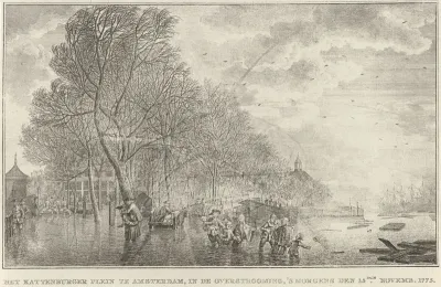 Watersnood op het Kattenburgerplein te Amsterdam, 1775