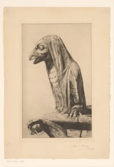 Waterspuwer van de Notre-Dame te Parijs in de vorm van een vogel