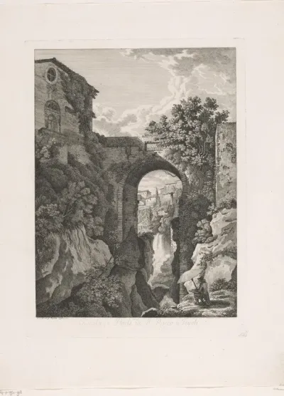 Waterval bij de San Rocco brug in Tivoli