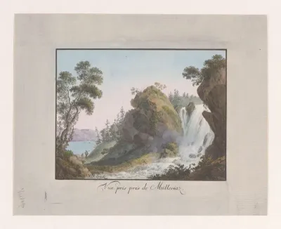 Waterval bij het Meer van Genève