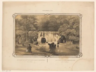 Waterval en grot bij buitenplaats Sonsbeek