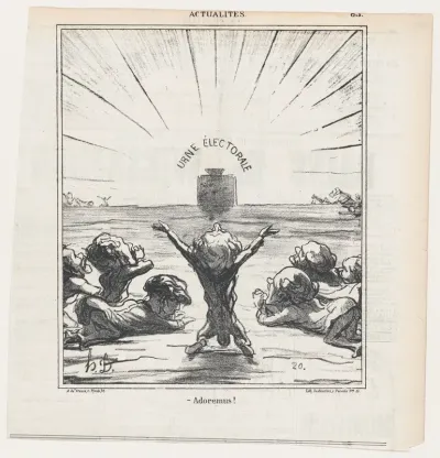 We worship you, beloved voter, from 'News of the day,' published in "Le Charivari"