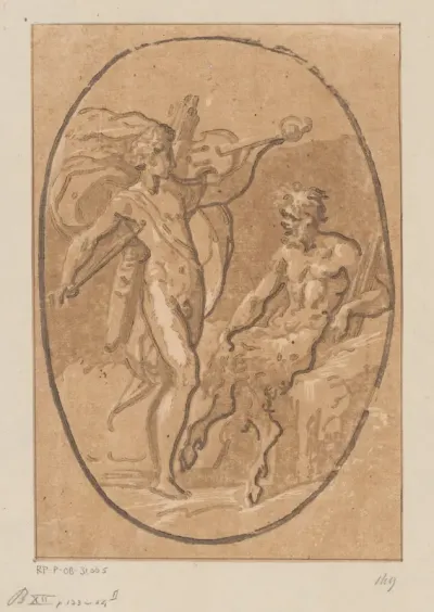 Wedstrijd tussen Apollo en Marsyas