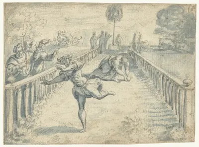 Wedstrijd tussen Atalante en Hippomenes