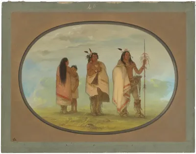 Weeco Chief, His Wife, and a Warrior