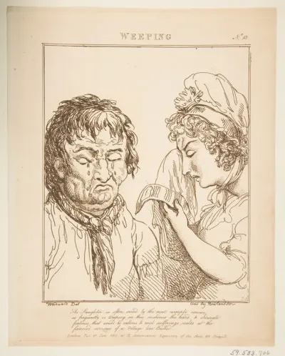 Weeping (Le Brun Travested, or Caricatures of the Passions)