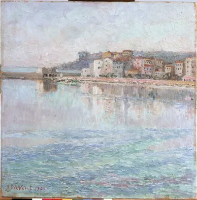 Weerspiegelingen op de zee bij Menton (Côte d’Azur)