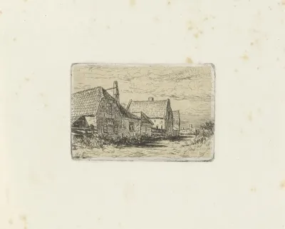 Weg door het dorpje Scheveningen