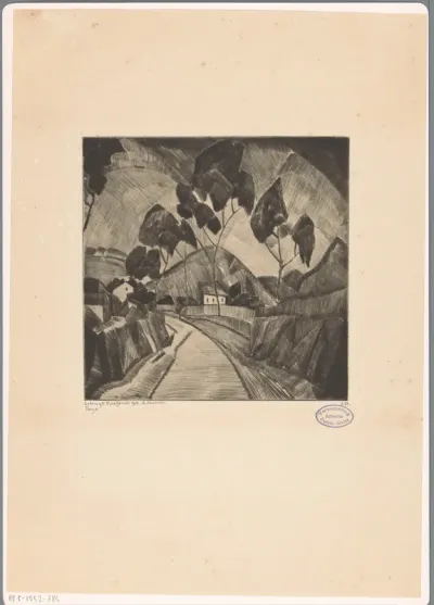 Weg in heuvellandschap
