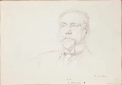 Wegeliuksen muotokuva. Merk. Vegelius. Todennäköisesti n. 1925-28