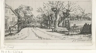 Weggetje langs een boerderij
