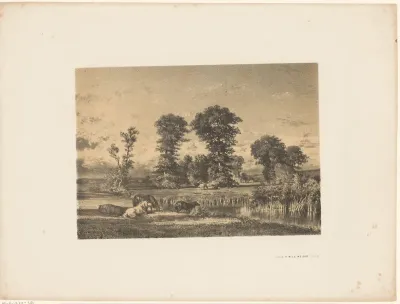 Weidelandschap met grazende paarden