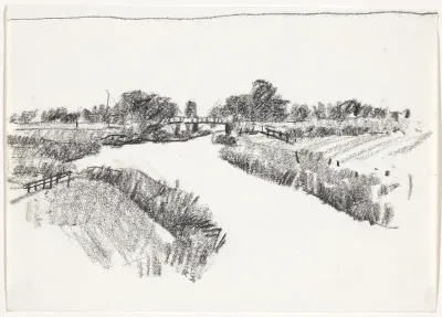Weidelandschap met hoogholtje