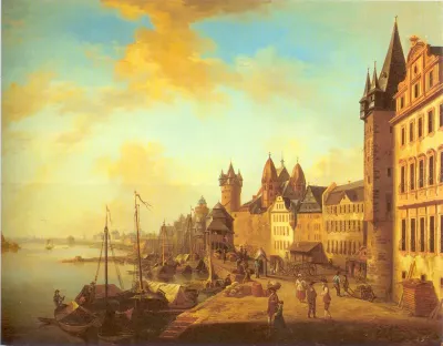Weinmarkt von Osten (Frankfurt am Main Mainufer)