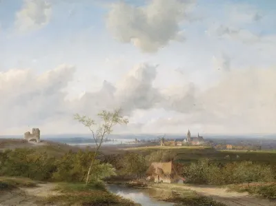 Weite holländische Landschaft