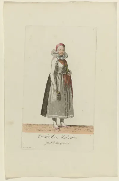 Wendisch meisje in kostuum