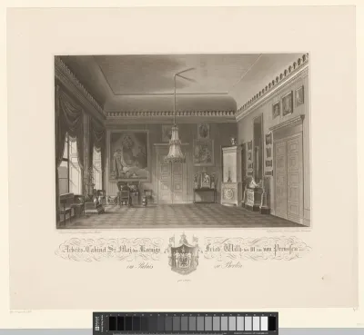 Werkkamer van koning Friedrich Wilhelm III in het paleis in Berlijn