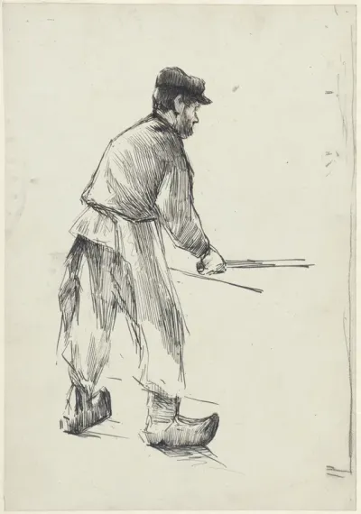 Werkman in de katoenververij