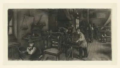 Werkplaats in de zilverfabriek
